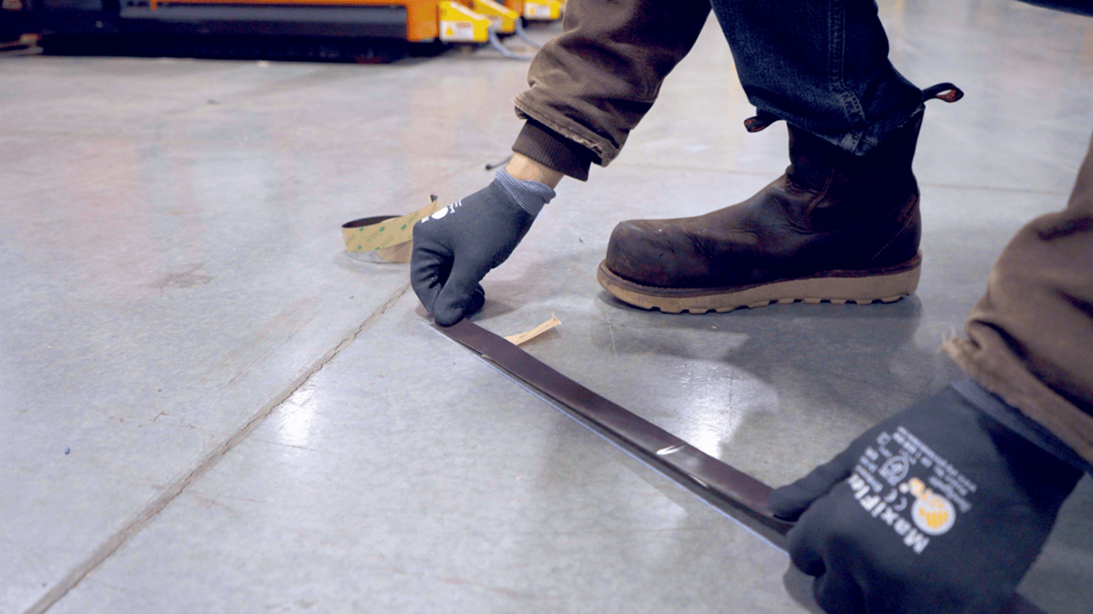 laying magnetic tape for AGV