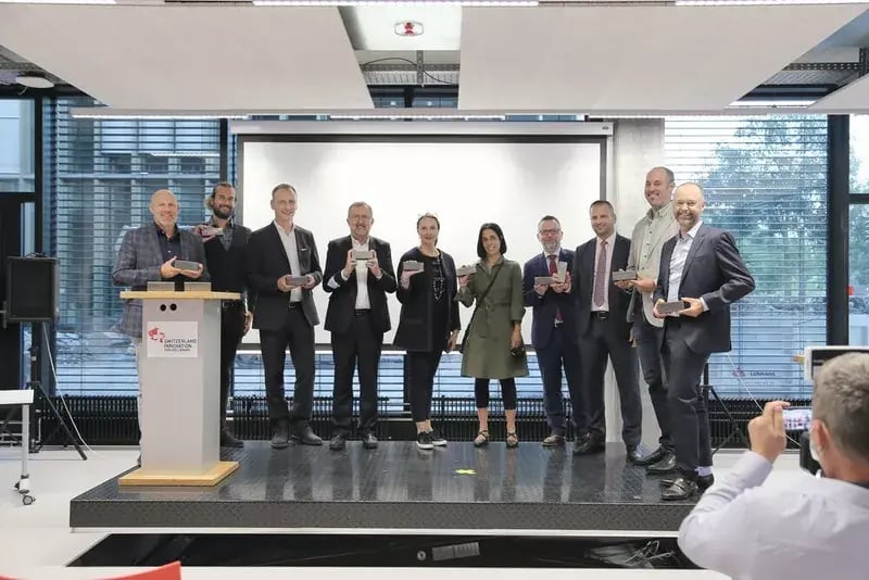 Nicola Tomatis, CEO di BlueBotics, alla cerimonia di premiazione del Prix Industrie 4.0