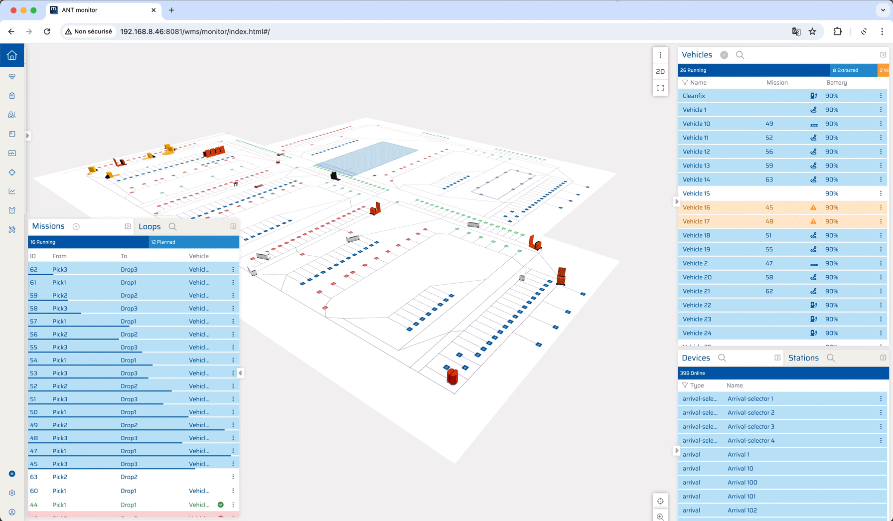Simulate vehicles and missions