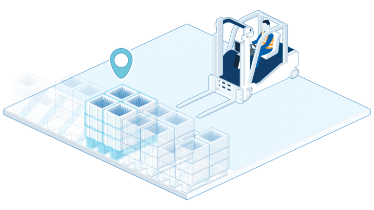 ANT locator Forklift Tracking System by BlueBotics