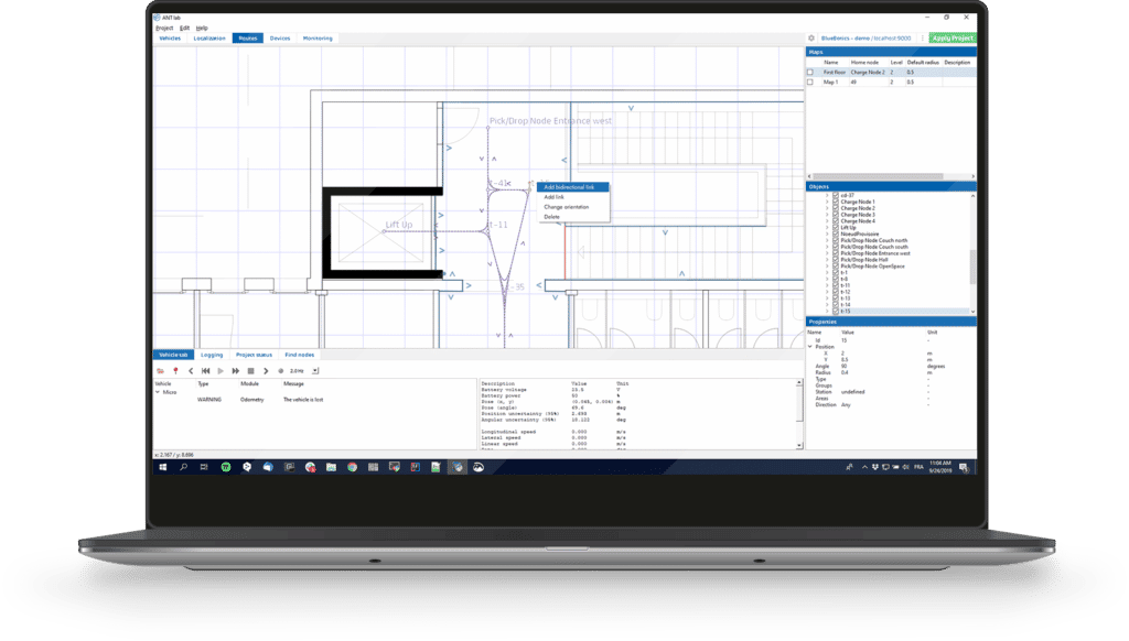 ANT Lab configuration software.