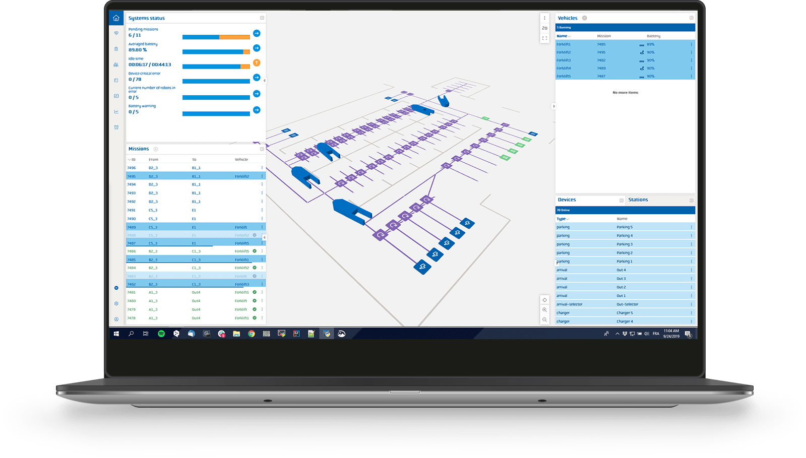 ANT server AGV traffic control fleet manager